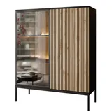 lookway Vitrine ECLIPSE WT104 104 x 126 x 39 cm Schwarz