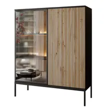 lookway Vitrine ECLIPSE WT104 104 x 126 x 39 cm Schwarz