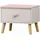 [en.casa] Nachtschrank Sandnes 31 x 38 x 30 cm Weiß/Rosa