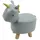 Hti-Living Hocker Enrik Einhorn Kunstleder 22 x 47 x 45 cm Grau