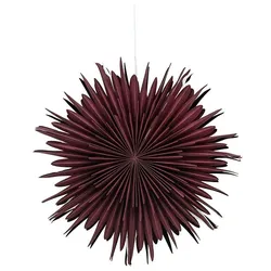 Ebuy24 Sälen Weihnachtsstern mit Licht Papier Ø60 cm Pendelleuchte dunkelrot.