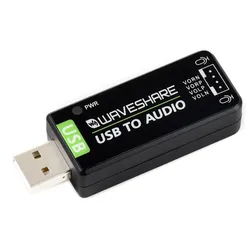 Waveshare USB Sound Card, Stereo Codec, Mikrofon, Lautsprecheranschluss, Abtastraten 8-48kHz