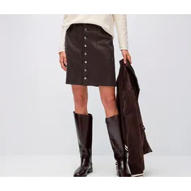 STREET ONE Veloursrock - Damen - Gr. 44 - braun