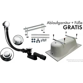 Besco Avita Eckbadewanne 180 x 80 cm (80 x 56 x 42 cm)