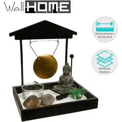 WellHome - Dekorativer Zen-Garten 16,5 x 15 x 12 cm