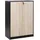 Beliani Zehna Aktenschrank 80 x 40 x 117 cm Braun/Schwarz