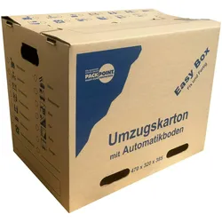 VEPATIM 10x Umzugskarton Transportkarton mit Automatikboden 470 x 320 x 385 mm