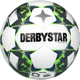 derbystar Brillant APS Fußball Spielball weiß/grün/grau 5