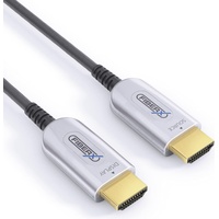 FiberX FX-I350-100 HDMI-Kabel 100 m HDMI Typ A (Standard) Schwarz, Silber
