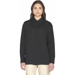 Knowledge Cotton Langarm Hemd W - Damen - Black - S