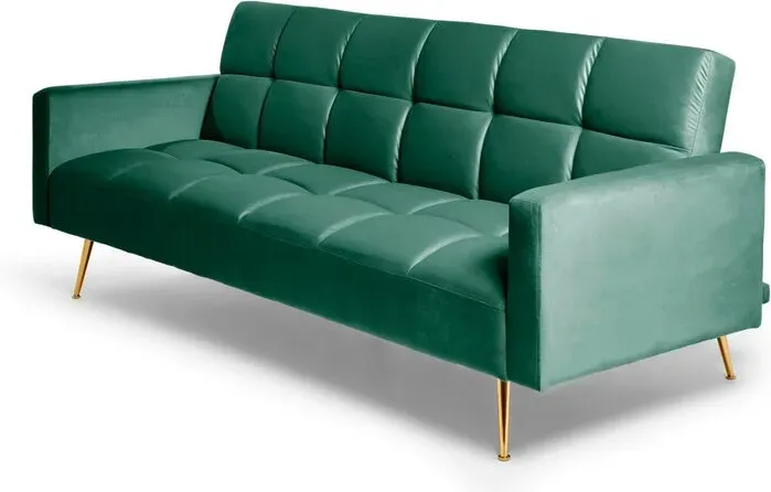 jahnke Schlafsofa CHILLAX POSH EU Samt Opalgrün