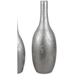 formano Dekovase Vintage, Silber H:52cm D:18cm Keramik silberfarben