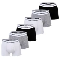 Lacoste Boxershorts Cotton Stretch Schwarz/Weiß/Grau XXL 6er Pack
