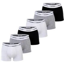 Lacoste Boxershorts Cotton Stretch Schwarz/Weiß/Grau XXL 6er Pack