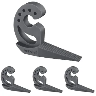 WENKO Türstopper und Fensterstopper Multi-STOP® Anthrazit Puffer und Klemmschutz Grau - Anthrazit (Packung mit 4)