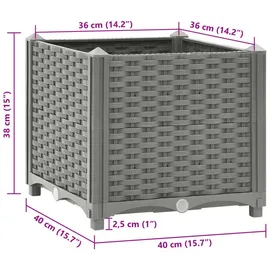 vidaXL Hochbeet 40x40x38 cm Polypropylen
