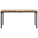 vidaXL Esstisch 160x80x76 cm Raues Mangoholz mit natürlichem Finish