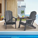Vevor Adirondack-Stuhl 2er-Set 55 x 70 x 106 cm grau
