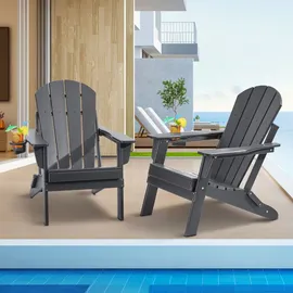 Vevor Adirondack-Stuhl 2er-Set 55 x 70 x 106 cm grau