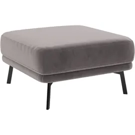 Schöner Wohnen Hocker Pearl Polyester 80 x 45 x 80 cm Grau