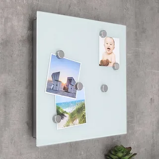 bonsport Schlüsselkasten mit Glasmagnettafel, 33 x 33 x 6,8 cm inkl. 6 Magneten