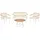 Beliani Lounge Set 4-tlg. Beige
