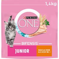 PURINA ONE BIFENSIS JUNIOR 1–12 Katzenfutter Kitten trocken, reich an Huhn, 6er Pack (6 x 1,4kg)
