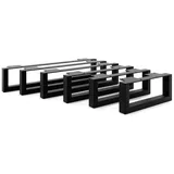 HEVVA Möbelfuß Möbelfüße GRAZ - 7 Größen von 20-50 cm - Kommodenbeine, Schrankfüße, (Set-Option: Sie können entweder 1 Stück oder ein Set von 2 Stück kaufen) schwarz 10 cm x 30 cm
