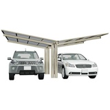 Ximax Carport Linea-80 Y-Ausführung Edelstahl-Look