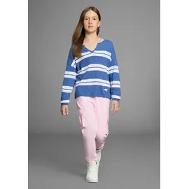 KangaROOS Strickpullover »Kuschelweicher Ringelpullover« Weicher Ringelpullover mit kleinem V-Ausschnitt,