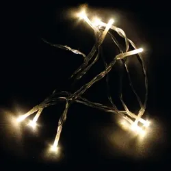 Lex 10er Lichterkette LED Batteriebtrieben Dekolicht Weihnachtslichterkette warmweiß : 10 LED 1,2 Meter