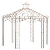 vidaXL Gartenpavillon 4 x 4 m inkl. 4 Seitenteile Antikbraun