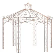 vidaXL Gartenpavillon 4 x 4 m inkl. 4 Seitenteile Antikbraun