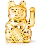 donkey Products Lucky Cat Winkekatze in der Farbe Gold glänzend aus Kunststoff, 15x10,5x8,5 cm