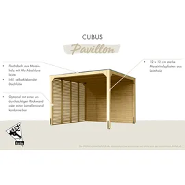 Karibu Pavillon Cubus mit 1 Verlängerungspaket