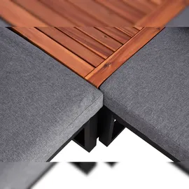 Mendler HWC-L26 Lounge-Set dunkelgrau