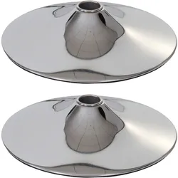 2er-Set Fu√üteller Fu√üplatte Fu√ü f√or Barhocker Barstuhl Drehstuhl Esszimmerstuhl, chrom ~ √ò 45cm
