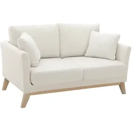 miliboo Couch Stoff 2-Sitzer Weiß