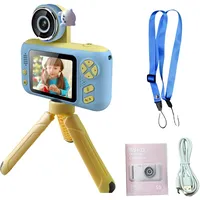 Tbest Kinderkamera Kinder Digitale Selfie-Kamera Video-Camcorder Spielzeug 180 ° Flip-Videokamera für Kinder (Blue)