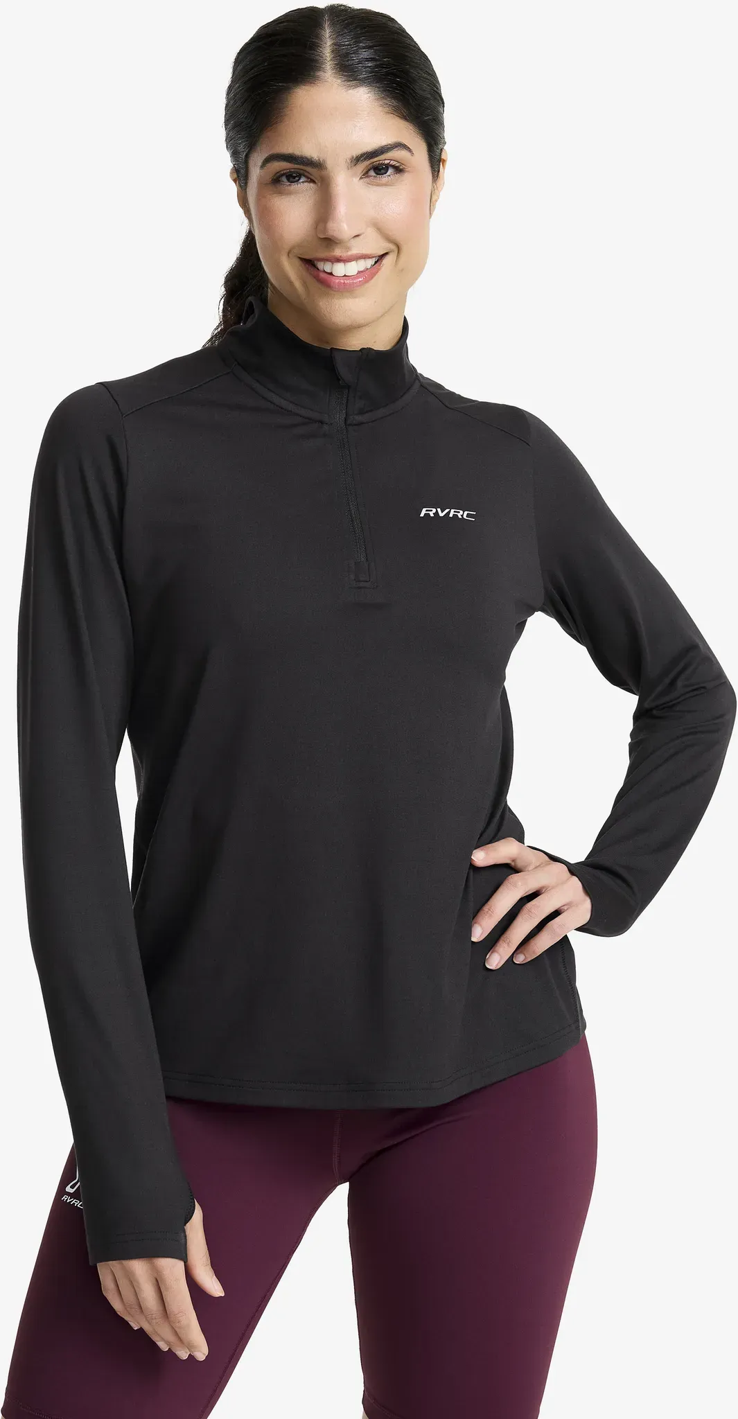 Impulse Half-zip Top Damen Black, Größe:M - Damen > Oberteile > Longsleeves - Schwarz