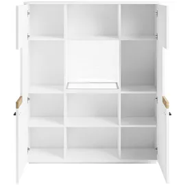 Set One by Musterring Highboard Lancaster Dekor Weiß