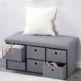 KESPER Truhenbank grau 76 x 38 x 38 cm