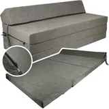 Gästematratze Grau Klappmatratze 200x120x10 Cm Campingmatratze