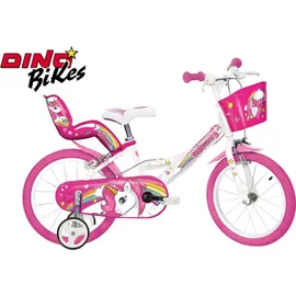 DINO BIKES Unicorn 16 Zoll RH 28 cm weiß/rosa