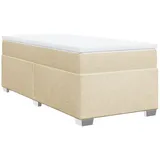 vidaXL Boxspringbett mit Matratze Creme 80x200 cm Stoff2104873