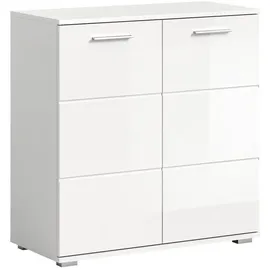 xonox.home Kommode Prego Sideboard 2 Türen Hochglanz - weiß