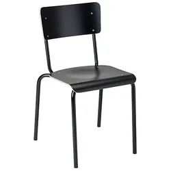 Stapelstuhl College schwarz, Designer Perfecta, 79.5x46x50 cm
