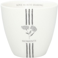 Greengate Latte-Macchiato-Glas Sabine Latte cup white 0,35l, Steinzeug