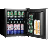 Subcold Cave50 Getränkekühlschrank 45L für 50 Dosen | Bierkühlschrank mit Edelstahltür, Dosenfach und LED-Beleuchtung | Mini Kühlschrank für Büro, Schlafzimmer & Minibar