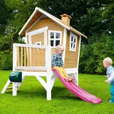 Axi Spielhaus Robin 264 x 203 x 177 cm Braun/Weiß mit Lila Rutsche